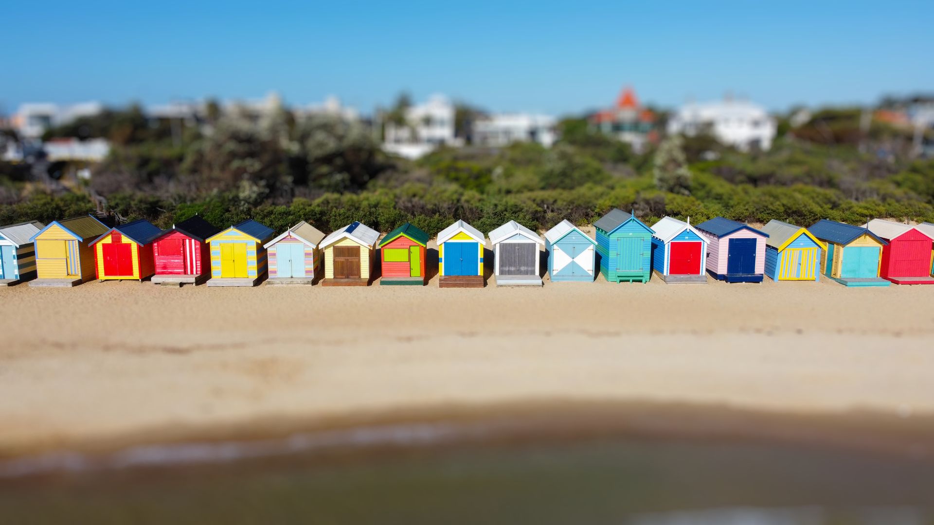 Tilt shift photography of Melbourne