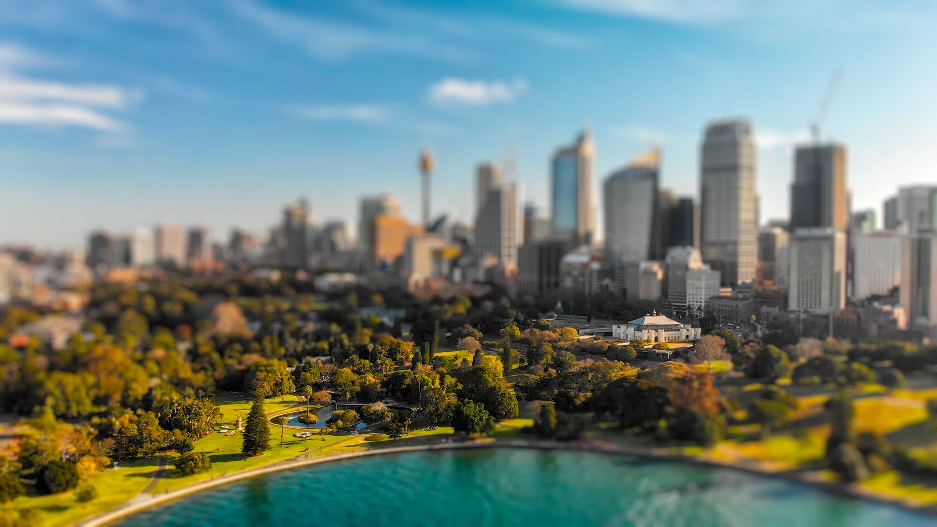 Tilt shift photography of Sydney